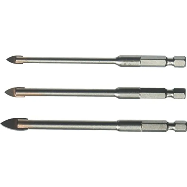 ALPEN Bohrer-Kassetten Set Profi Glas ATM 3, 3-teiliges Set mit Spezialbohrern Ø 5,00-8,00 mm für Glas, Porzellan und Fliesen