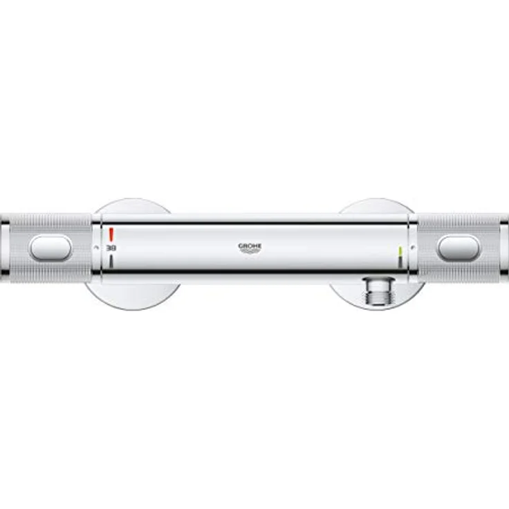 GROHE Precision Feel - Thermostat- Brausearmatur (wassersparend, mit Rändelstruktur, Verbrühschutz, Sicherheitssperre bei 38°C), chrom, 34790000 – Bild 3