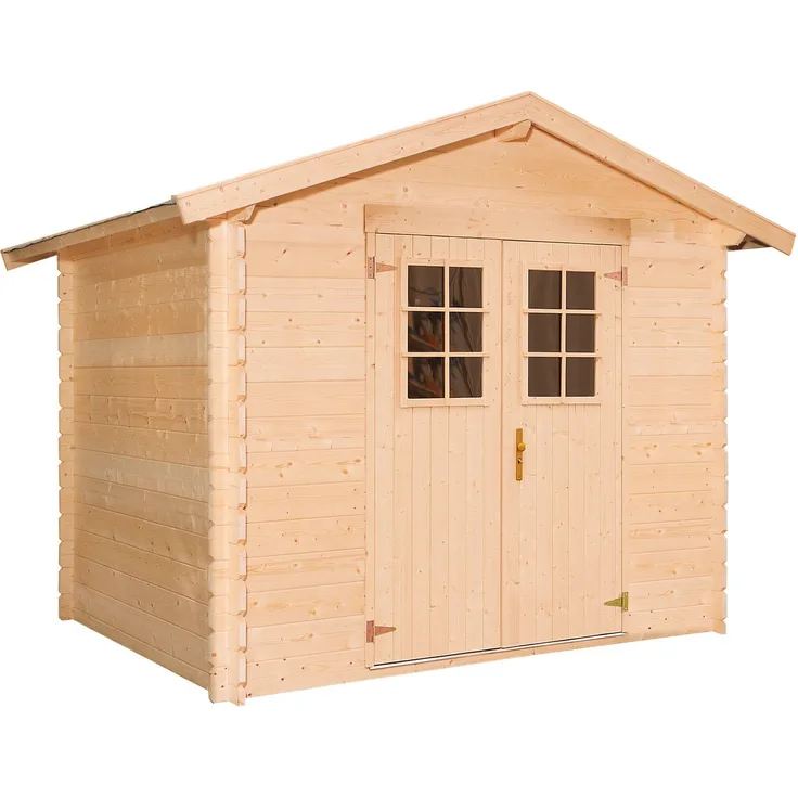 Kiehn-Holz Gartenhaus Mellenberg 1, BxT: 309x223 cm, Blockbohlensystem, Satteldach, Fichte Kiefer, 4,68 m², naturbelassen