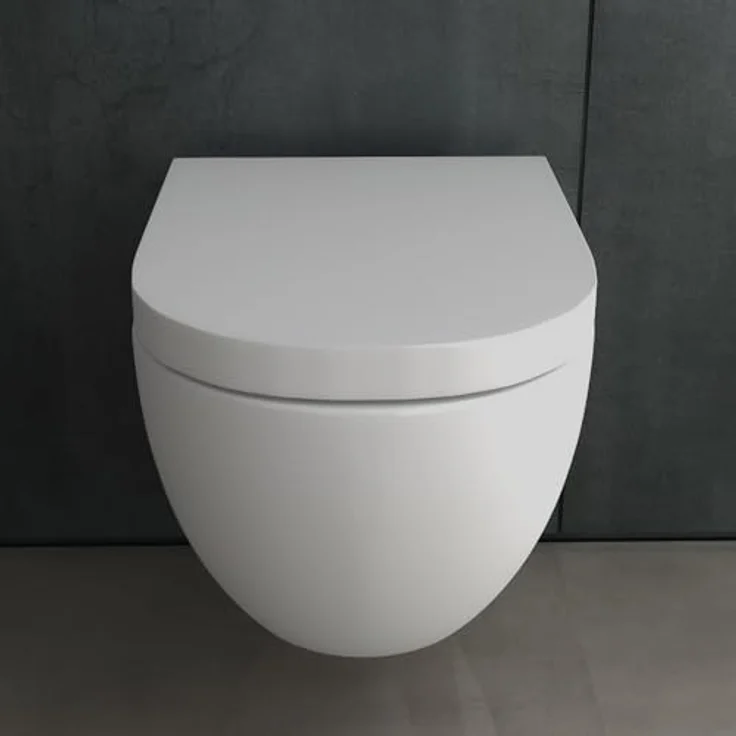 Alpenberger Spülrandloses WC mit Bidet Funktion | Hänge WC | WC Sitz mit Absenkautomatik | Dusch WC Taharet | Toilette mit Intimdusche | Wand WC Passend Geberit (6201 U) – Bild 2
