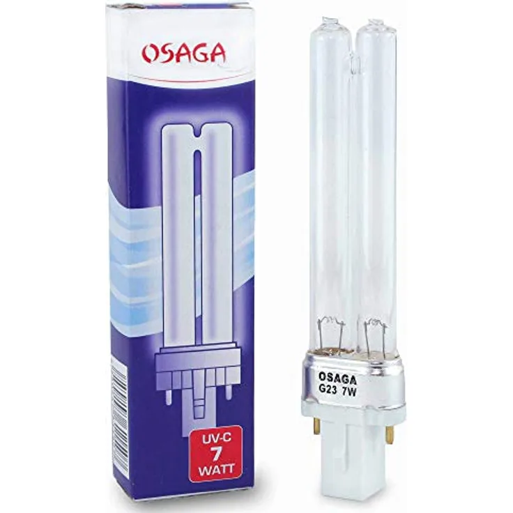 7 Watt Ersatzlampe für OSAGA UVC Klärer G23 Sockel