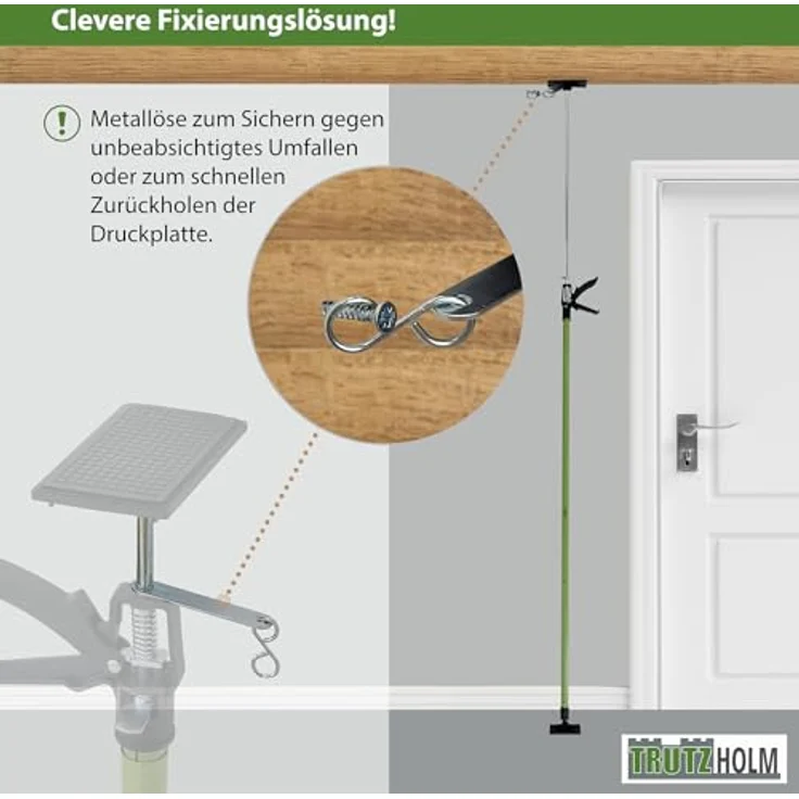 TRUTZHOLM 5x Profi Einhandstütze, Teleskop-Deckenstütze bis 290 cm, Spannbereich 115-290 cm, stabile Konstruktion bis 30 kg – Bild 5