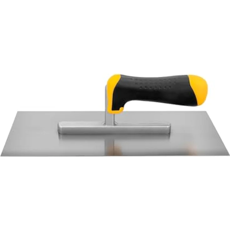 HARDY WORKING TOOLS Glättkelle 12 x 28 cm, rostfreie Edelstahl Putzkelle für Gips und Spachtelmasse mit ergonomischem 2K-Griff – Bild 3