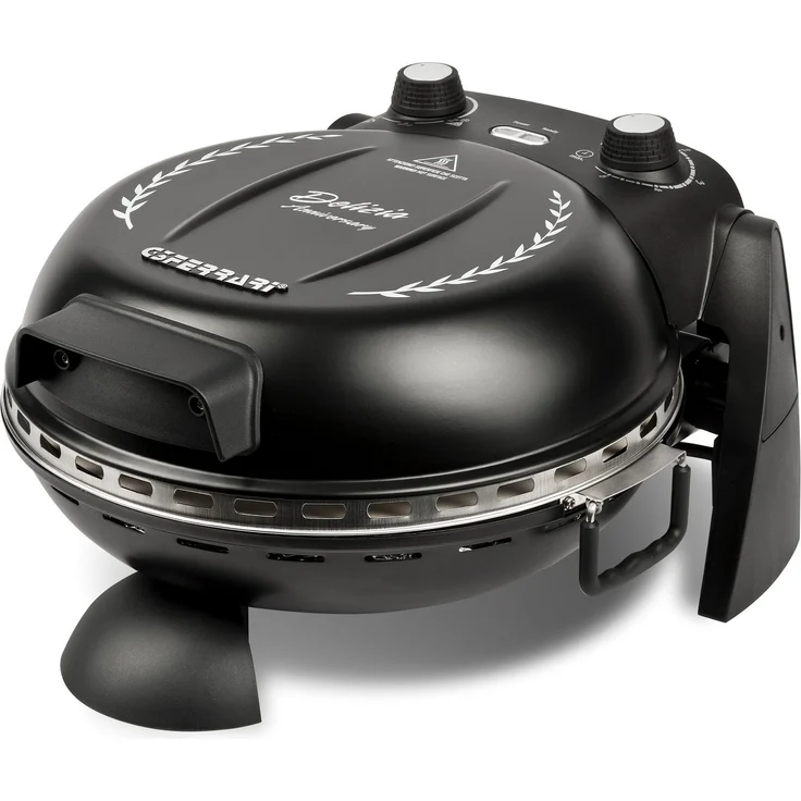 G3Ferrari Pizzaofen G1017710 Delizia Anniversary schwarz - Special Edition, mit innovativem Wendepizzastein bis 400 Grad – Bild 1