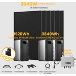 EcoFlow STREAM Ultra Balkonkraftwerk mit 5760Wh Speicher, 6x Jasolar 440W Solarmodule und 800W Mikro-Wechselrichter, All-in-One Design