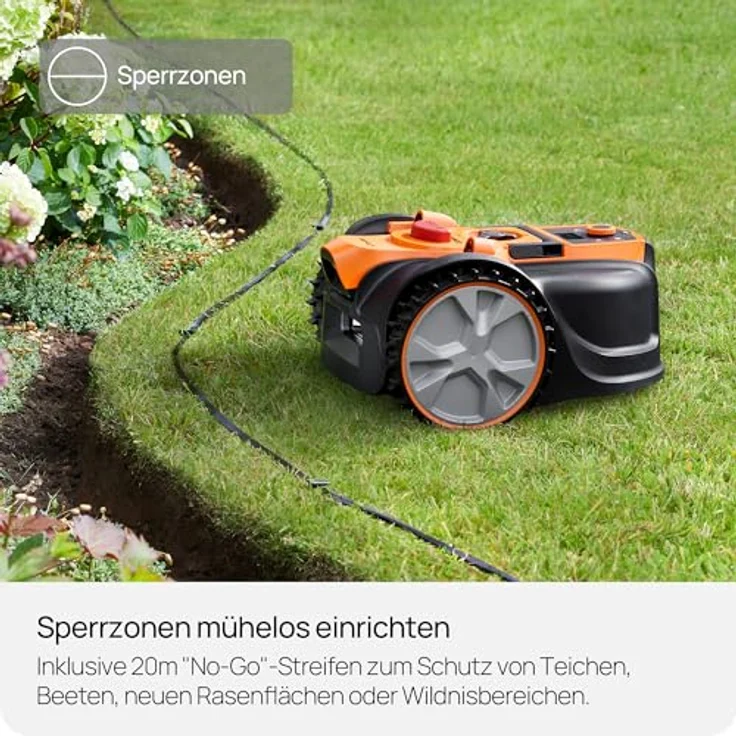 LawnMaster OcuMow AMB16i-500, Roboter-Rasenmäher mit Kamera-Navigation, App-Steuerung und Auto-Charge für Rasenflächen bis 500 m², ohne Begrenzungskabel – Bild 7