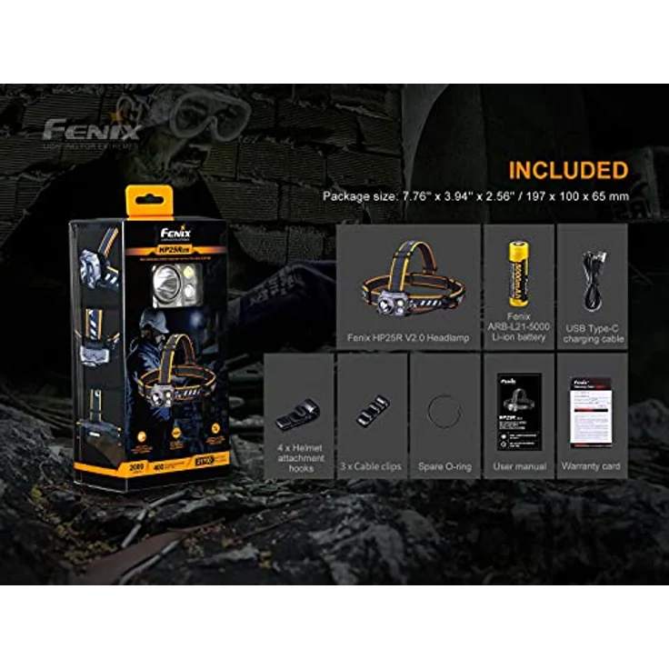 fenix HP25R V2.0 21700 Powered Outdoor, Work, Search & Rescue, Fishing Headlamp – Bild 5