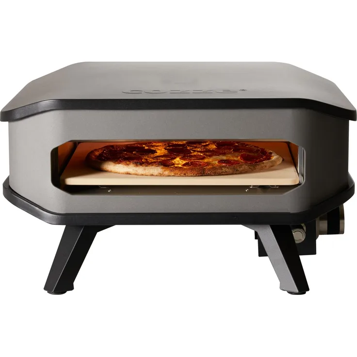 COZZE Gas-Pizzaofen 13" mit Backtemperatur bis 400°C, tragbar, inkl. Pizzastein, Grillfläche 34 x 34 cm - Preisvergleich