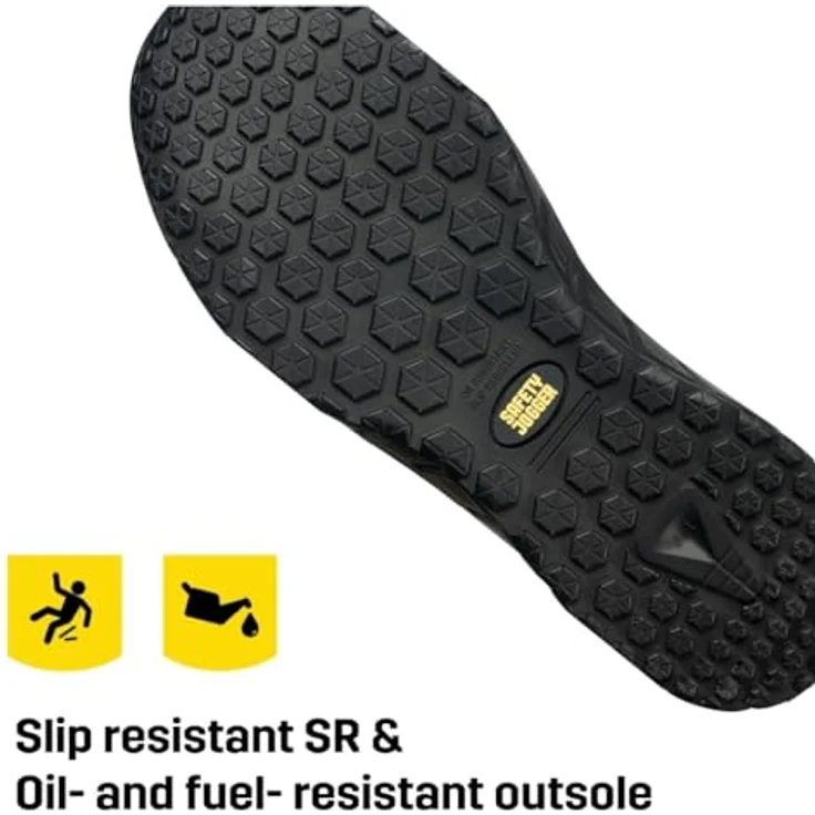 Safety Jogger ACDC LIGERO2 TLS, Sicherheitshalbschuh S1P mit ultraleichter Nanocarbon-Zehenkappe, rutschfester Laufsohle und TLS Schnellverschluss, schwarz/weiß – Bild 4