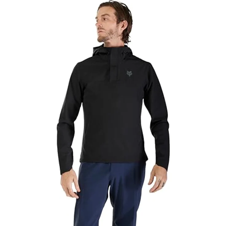 Fox Ranger Wind Pullover, Herren Velojacke, winddicht mit verstellbarer Kapuze, schwarz, L – Bild 1