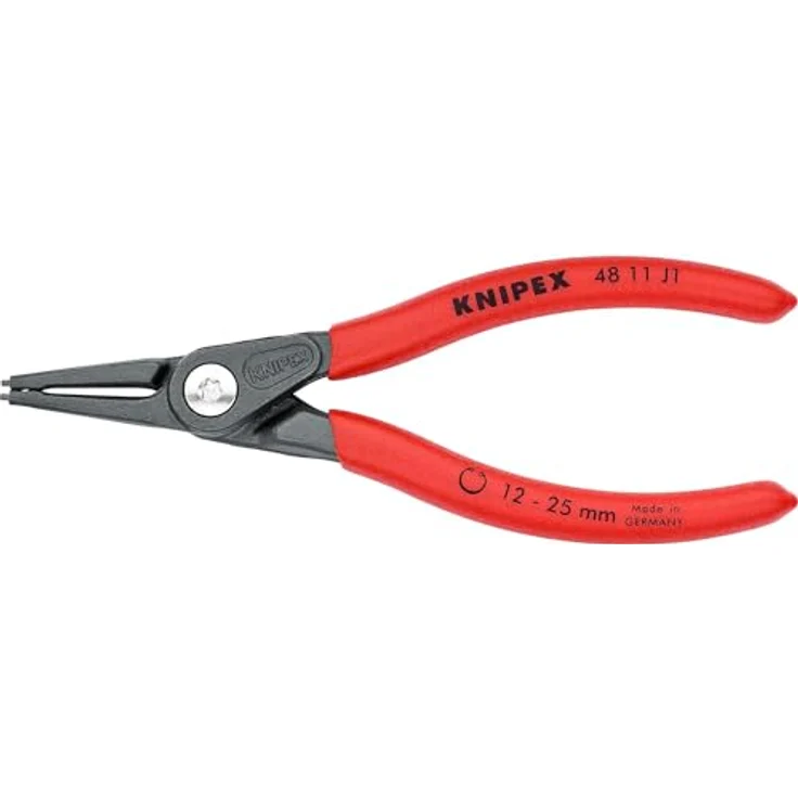 KNIPEX 48 11 J1 Präzisions-Sicherungsringzange für Innenringe in Bohrungen grau atramentiert mit rutschhemmendem Kunststoff überzogen 140 mm – Bild 3