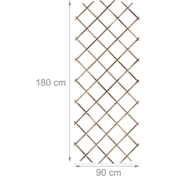 Relaxdays Rankgitter ausziehbar, 3er Set, Rankhilfe Kletterpflanzen, 180x90 cm, Garten, Balkon, Terrasse, Holz, Natur – Bild 4
