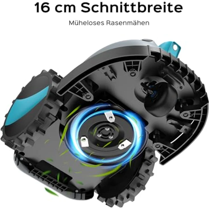 YARDCARE V100 Mähroboter, kabellos mit Vision-Navigation, 150 Hinderniserkennung, 4,0 Ah Akku, Schwebende Messerscheibe, inklusive Ersatzklingen – Bild 5