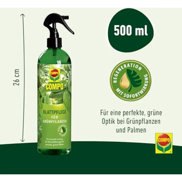 Compo Blattpflege für Grünpflanzen Spray, 500 ml – Bild 4