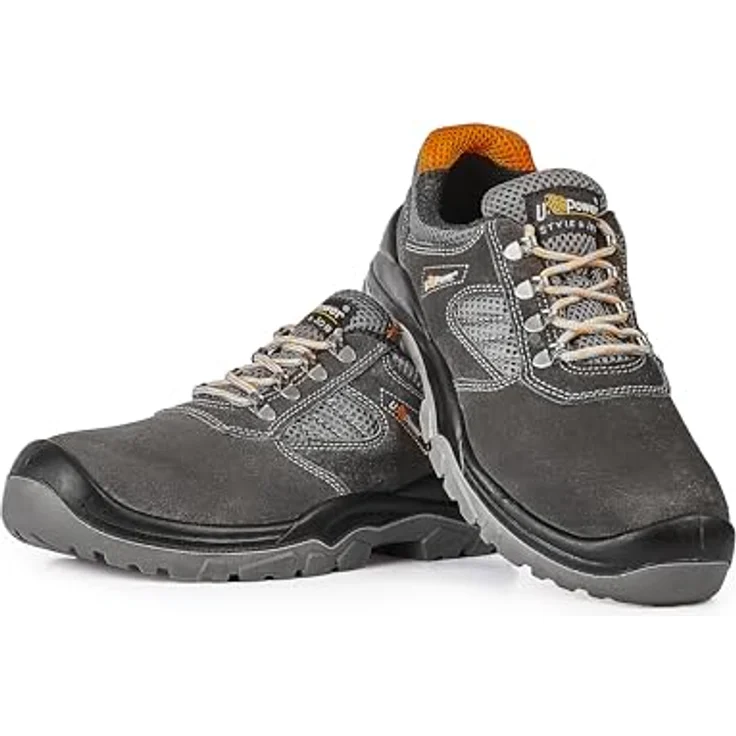 U-POWER Sicherheitshalbschuh TUDOR S1P SRC, Veloursleder, Stahlkappe, rutschhemmende Sohle, Größe 42 – Bild 4