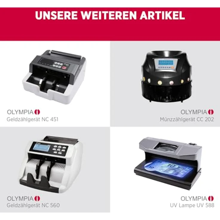 OLYMPIA Geldkassette CB770 Plus mit Münzeileinsatz und Geldprüfstift – Bild 11
