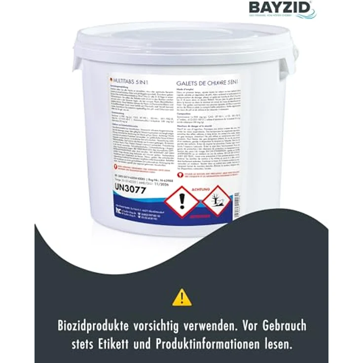 1 x 5 kg BAYZID Multitabs 200g 5in1 für Pools – Bild 6