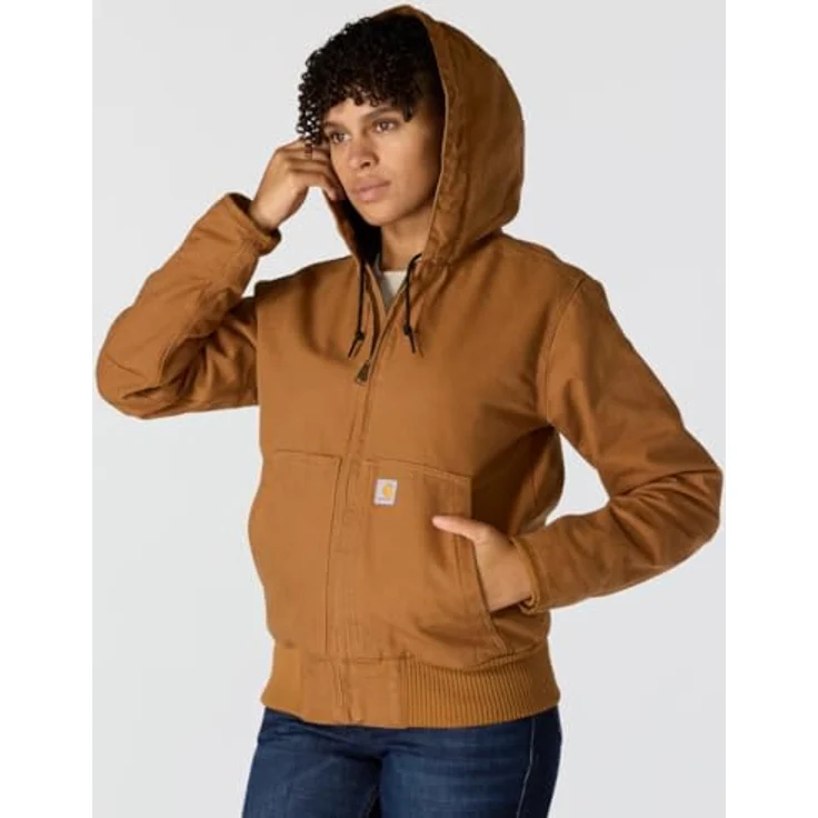 Carhartt WASHED DUCK ACTIVE JACKET, Arbeitsjacke aus 100% Baumwolle, LOOSE FIT, mit isolierender 3M Wattierung, schwarze Farbe – Bild 3