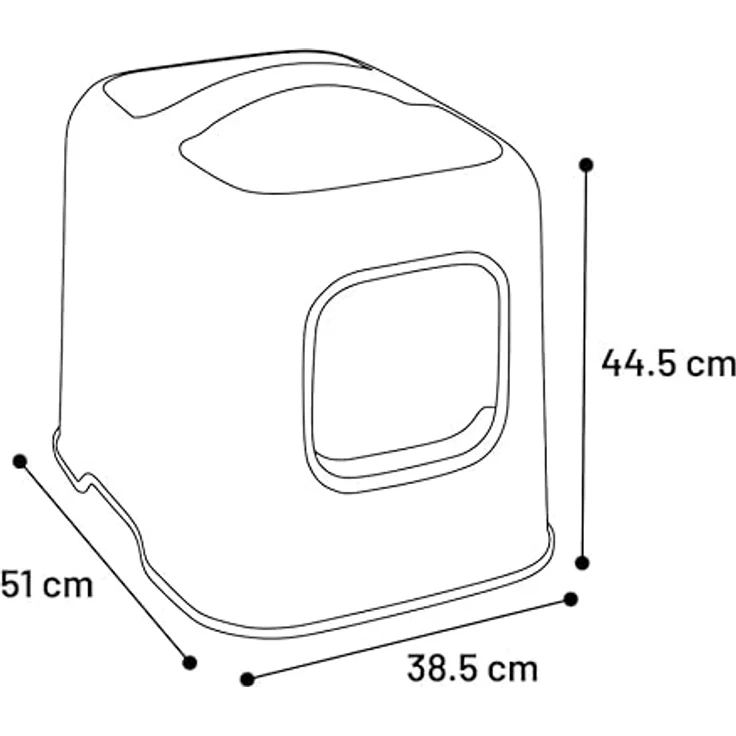 Flamingo KATZENTOILETTE Trudy, Taupe, plüsch mit Polyesterfaserfüllung, 38,5x51x44,5CM – Bild 3
