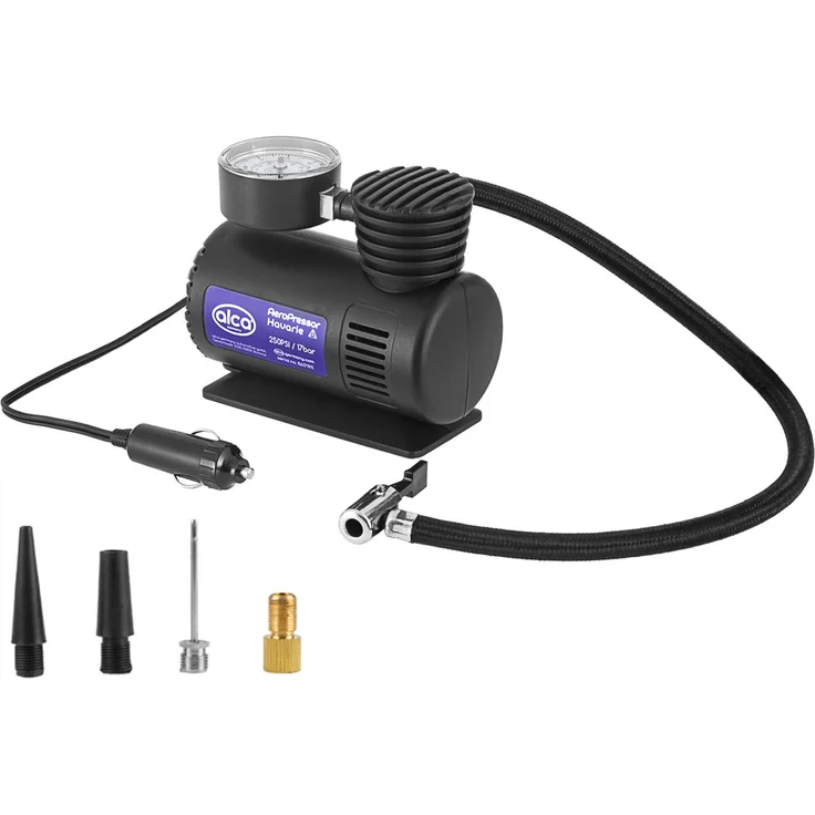 alca® Mini Auto Kompressor, elektrische Luftpumpe, tragbarer Luftkompressor, 12V, 17 bar – Bild 1