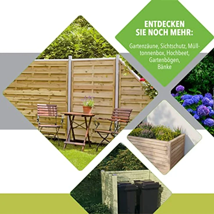 TETZNER & JENTZSCH VEIJLE-Hochbeet LÄRCHE 125 x 80 x 85 cm, 650l inkl. Folieneinsatz I Blumenkasten mit vorgefertigten Wandelementen für den Garten I Pflanzkübel groß außen aus Holz – Bild 5