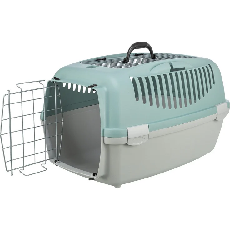 TRIXIE Tiertransportbox Transportbox Capri 3 Open Top hellgrau/salbei für Katzen – Bild 1