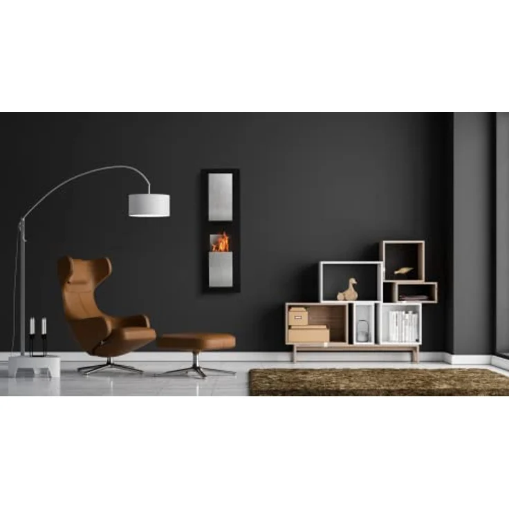 RS Trade® Exclusive Kreta Bioethanol Heizung Indoor Wandkamin Tischkamin Standkamin Ofen Edelstahl Deko Feuerstelle Feuersäule Feuerkorb, Umweltfreundliches Bio-Ethanol, Hochwertiges Material, Kein Schornstein nötig, Inkl. Wandaufhängung, Kostenfreie Retouren – Bild 4