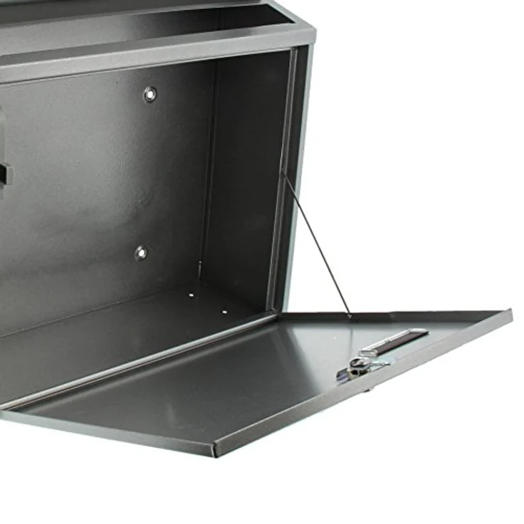 BURG-WÄCHTER Briefkasten mit aufklappbarem Regendach, A4 Einwurf-Format, EU Norm EN 13724, Verzinkter Stahl, Comfort 913 Si, Silber – Bild 7