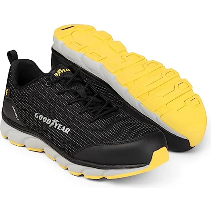 Goodyear Sicherheitsschuhe 1667 S1P, robuster Arbeitsschuh mit atmungsaktivem Mesh-Material, schwarz, Größe – Bild 9
