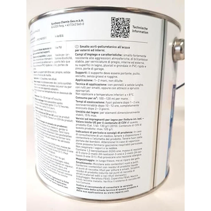 Caparol Capacryl PU-Satin hochwertiger, PU verstärkter Acryllack 2,500 L – Bild 3
