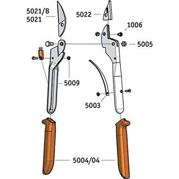 Original LÖWE 5 Spitze Klinge, Gartenschere mit schlanker Klinge für Astschneiden bis 16 mm, Rechts- und Linkshänder, 18 cm, 175gr – Bild 4