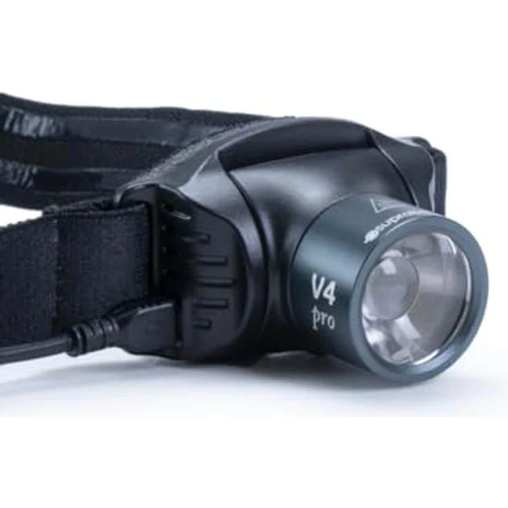 Suprabeam V4pro wiederaufladbare LED Stirnlampe mit 1000 Lumen, Elektronischem Dimmer, Li-Po 2800 mAh, in Schwarz – Bild 1