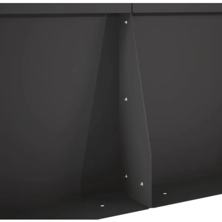vidaXL Beetumrandung Stützmauer, wetterfeste Stützmauer aus Schwarzstahl, 4-teilig 100 x 12 x 30 cm, modulares Design für flexible Anordnungen – Bild 4