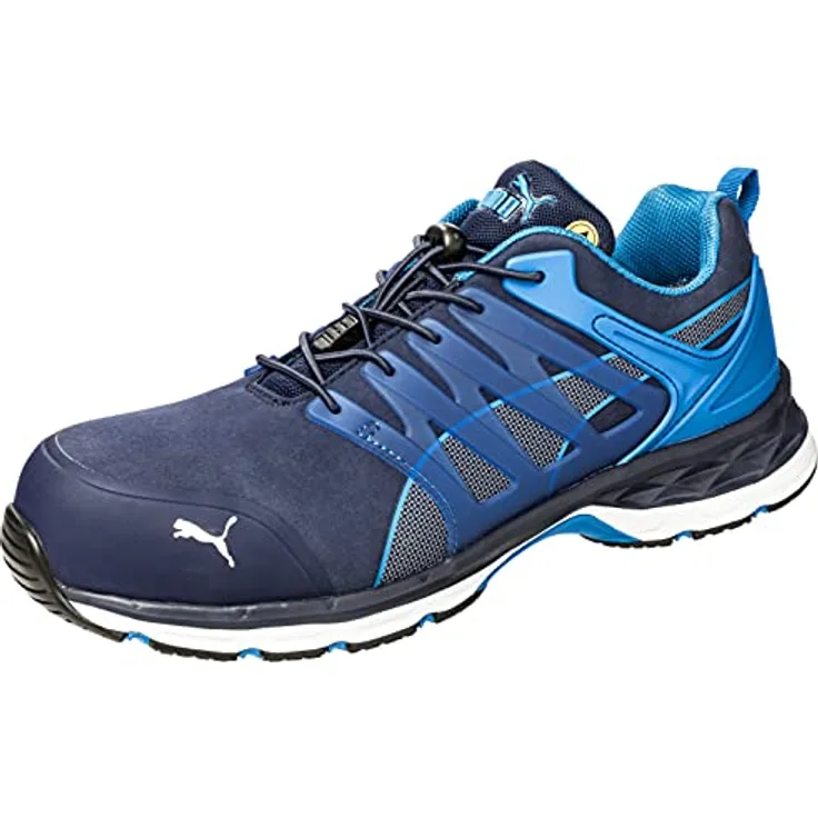 PUMA Velocity 2.0 Blue Low ESD Sicherheitshalbschuh S1P mit Fiberglaskappe und IMPULSE.FOAM, Größe 36, Blau