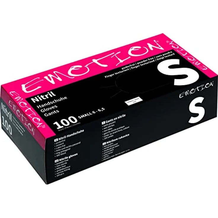 Efalock Professional Emotion Nitril-Handschuhe Größe S, 1er Pack, (1x 100 Stück)