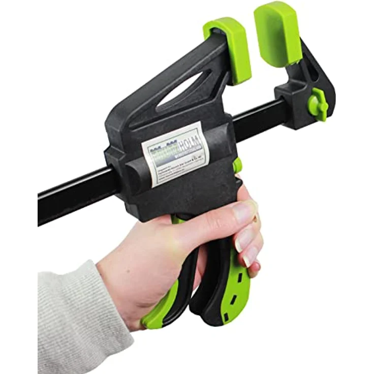 TrutzHolm 5x Einhandzwinge für z.B. Türrahmen 5er Set mit Soft-Grip-Griffen 60x900 mm – Bild 5