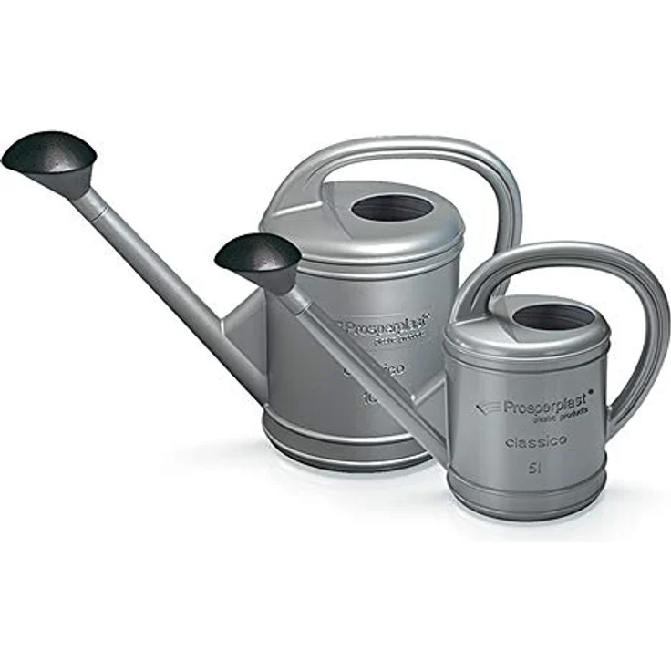 Prosperplast Gießkanne silber 5L mit abnehmbarer Brause - Kunststoff Blumengießkanne 5 Liter - Preisvergleich – Bild 2