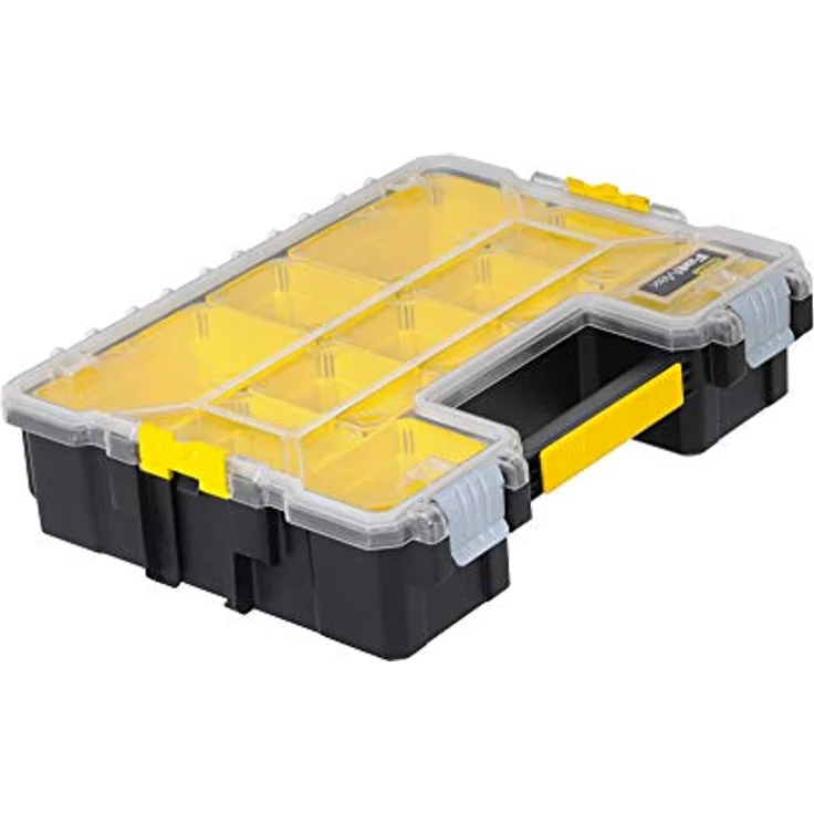 Stanley FatMax Profi-Organizer (44,6 x 11,6 x 35,7 cm, tiefe Fächer, stabiler Deckel, Metallverschlüsse, wasserdicht, herausnehmbare Boxen, extra Box für Kleinteile) 1-97-518 – Bild 8