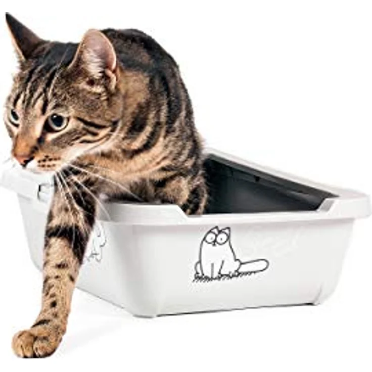 Karlie Simons Cat Katzentoilette mit Rand grau, luftig und trendig mit lustigen Simon's Cat Motiven – Bild 5