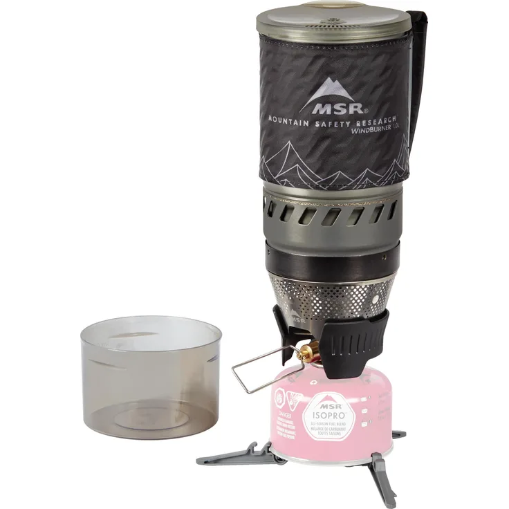 Msr WindBurner Stove System, Gaskocher mit Reactor-Technologie und winddichtem Design für effizientes Kochen unterwegs