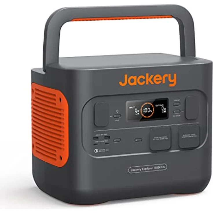 Jackery Explorer 1500 Pro,1512Wh tragbare Powerstation,Solar- und AC-Schnellladung in 2 Std. 2 * 100W PD, 2x1800W AC-Ausgänge, ideal für Camping und für Notfälle zu Hause – Bild 1