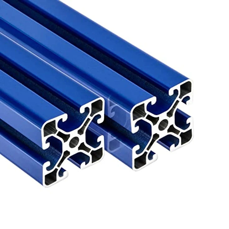 SCHMIDT systemprofile 1200mm Aluminium Profil 40x40mm Nut 8 Strebenprofil Blau 4040 Alu Konstruktionsprofil – Bild 3