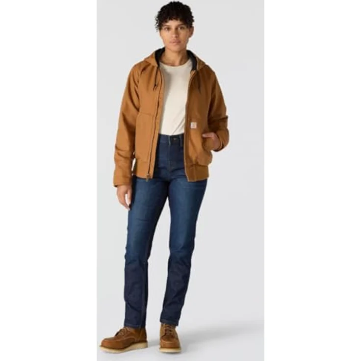Carhartt WASHED DUCK ACTIVE JACKET, Arbeitsjacke aus 100% Baumwolle, LOOSE FIT, mit isolierender 3M Wattierung, schwarze Farbe – Bild 4