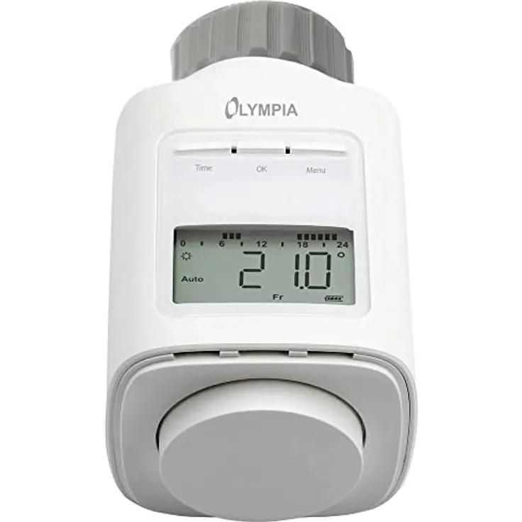 Olympia HT430-23A Energiespar-Heizungsregler mit 9 einstellbaren Heiz- und Sparzeiten, Weiß
