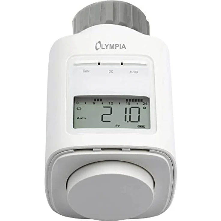 Olympia HT430-23A Energiespar-Heizungsregler mit 9 einstellbaren Heiz- und Sparzeiten, Weiß – Bild 1