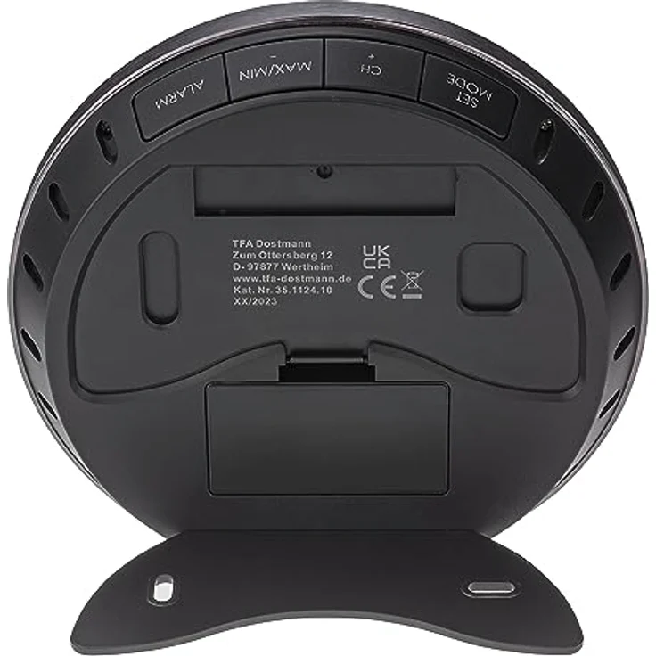 TFA Meteomar, Wetterstation mit Funkuhr und Luftdrucktrend, Grau – Bild 3