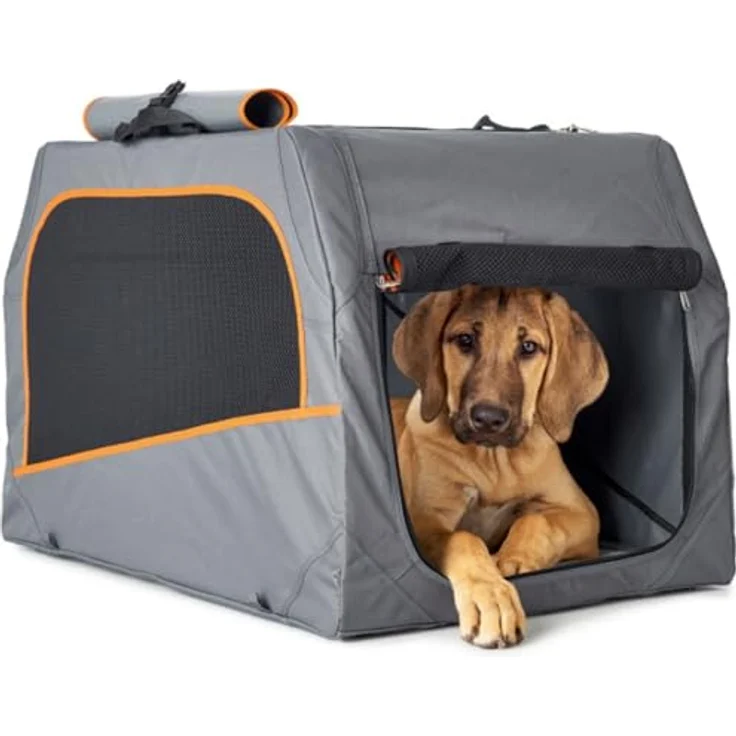 Hunter Hunde-Transportbox Alu-Gestell M - 76 x 51 x 48 cm – Bild 4