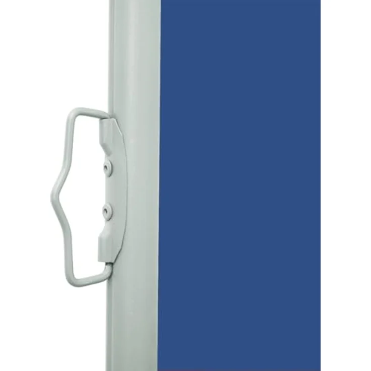 vidaXL Seitenmarkise Ausziehbar UV-beständig Wasserbeständig Sonnenschutz Sichtschutz Windschutz Seitenrollo Markise Balkon Garten Terrasse 600x160cm Blau – Bild 4