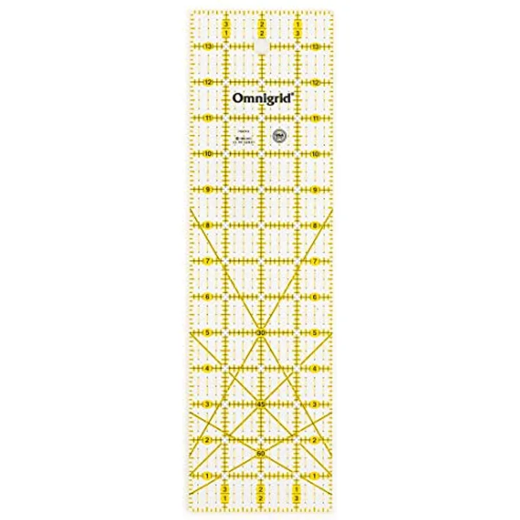 Prym Omnigrid 4 x 14 Quilt-Lineal, Acryl, farblos, 5 mm