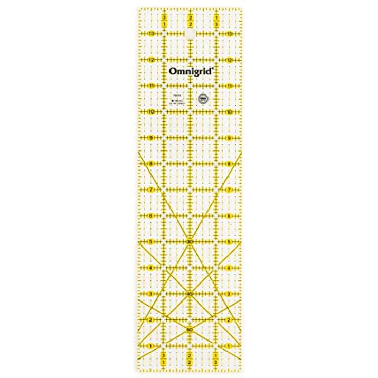 Prym Omnigrid 4 x 14 Quilt-Lineal, Acryl, farblos, 5 mm – Bild 1